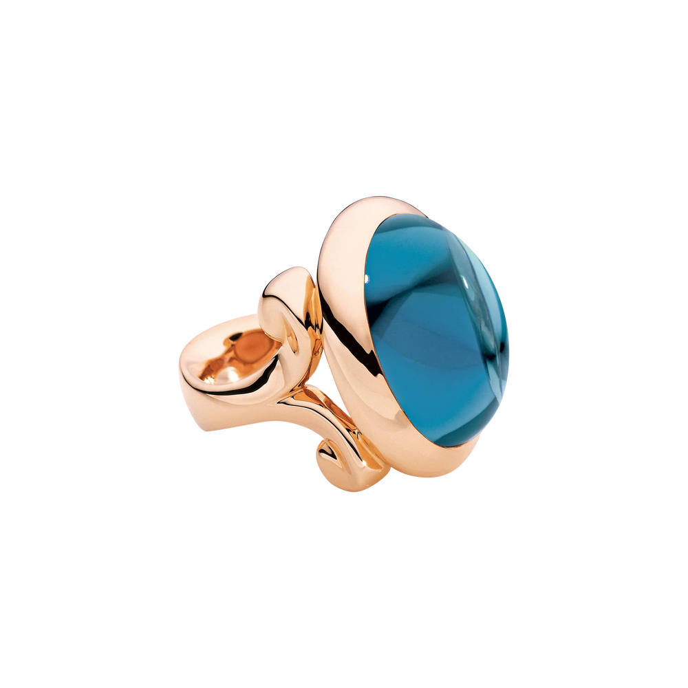 Tamara Comolli Hippie Glam large London topaz ring