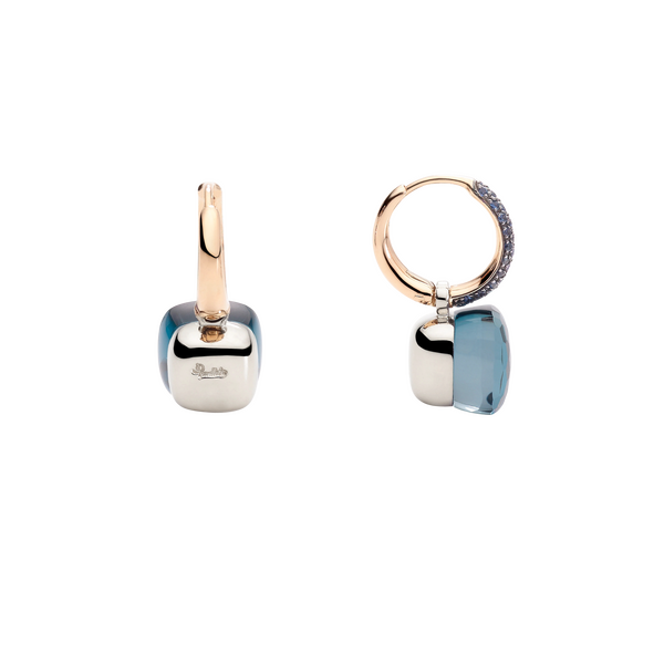 POC3000 O6BKR ZALTL 030 Pomellato earrings nudo classic rose gold 18kt white gold 18kt blue london topaz lapis lazuli blue sapphire a5bb183c5c263c84a