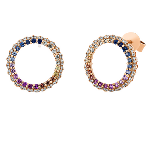 Brogle Selection Rainbow stud earrings