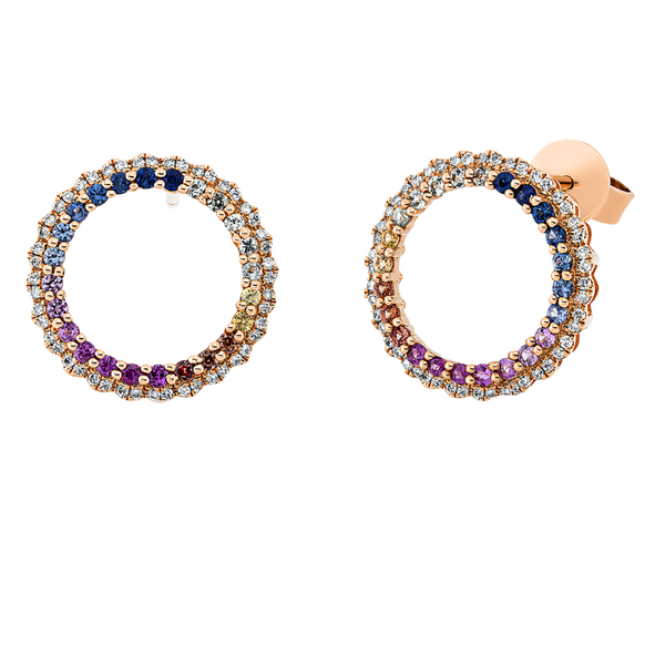 Brogle Selection Rainbow stud earrings