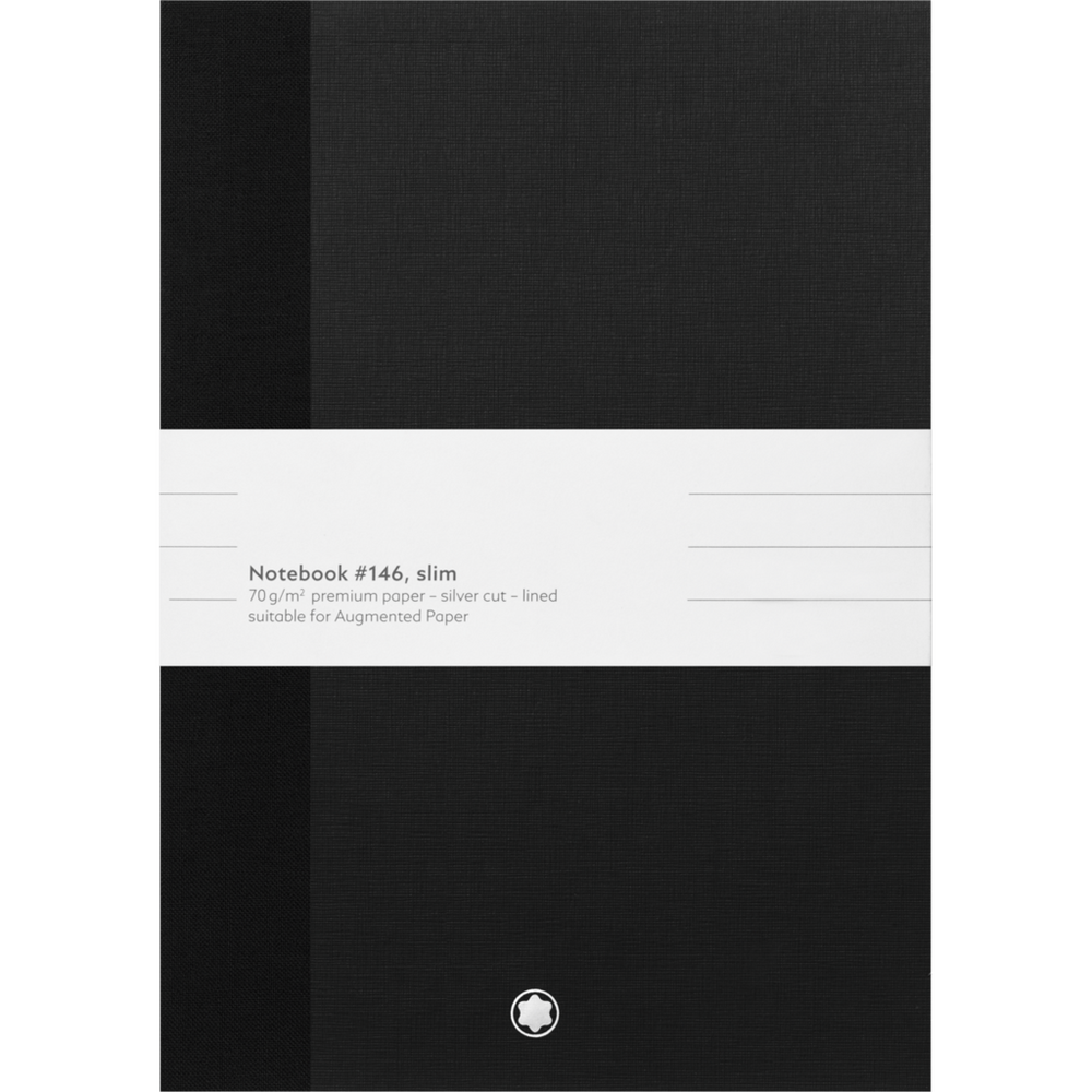 Montblanc 2 Fine Stationery Notebooks #146 schmal, schwarz, liniert für Augmented Paper