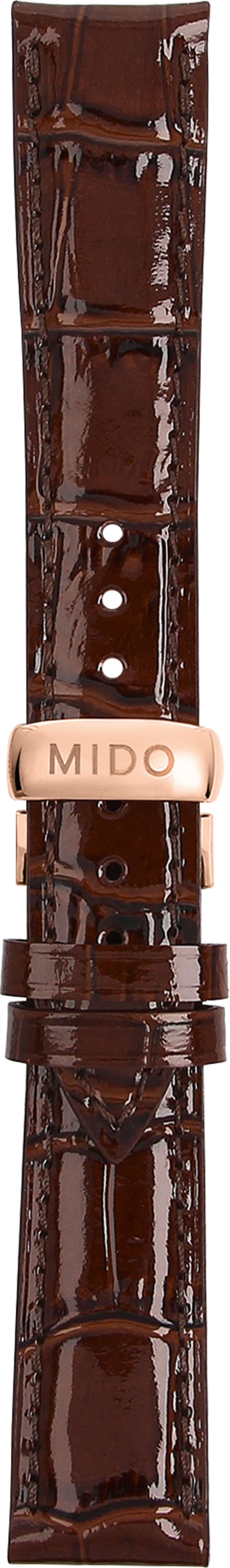 Mido Baroncelli brown cowhide leather strap