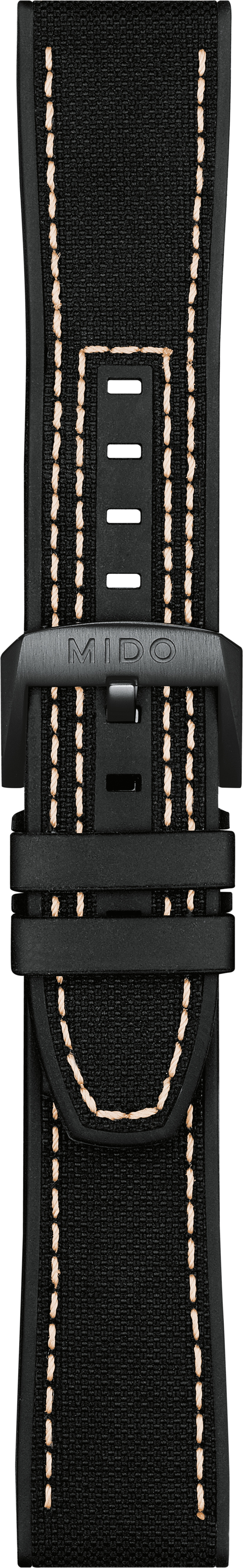 Mido Multifort schwarzes Silikon-Armband