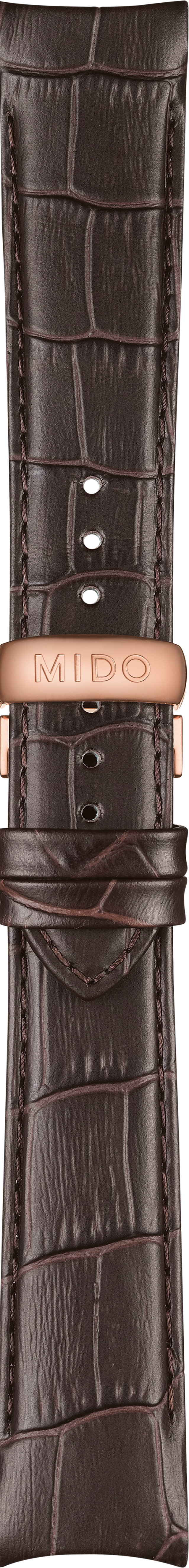 Mido Belluna brown cowhide leather strap