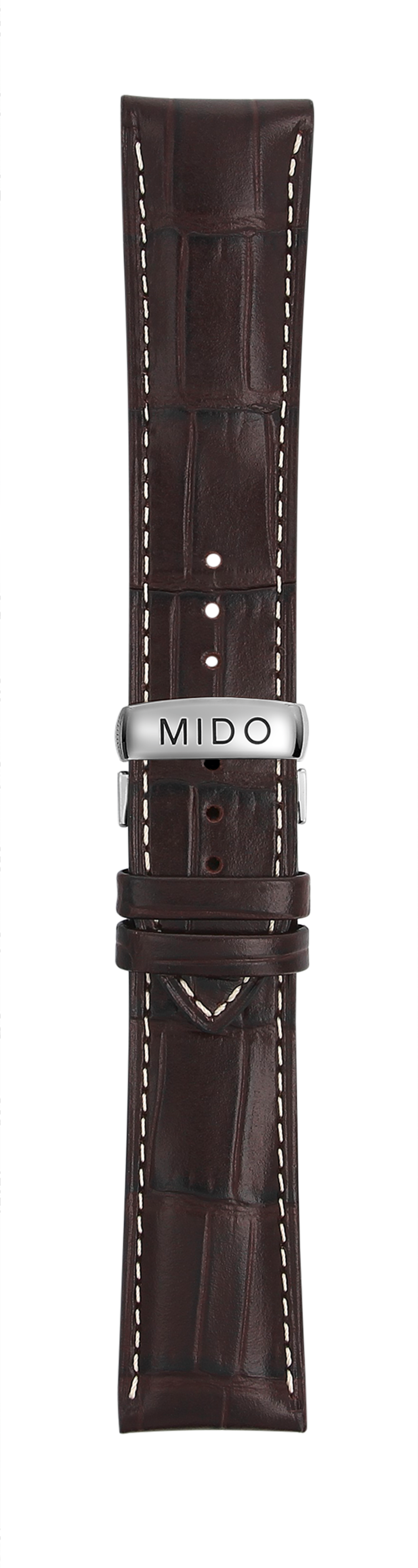 Mido Multifort brown cowhide leather strap