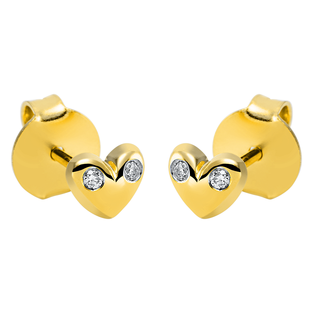 Brogle Selection Spirit heart stud earrings