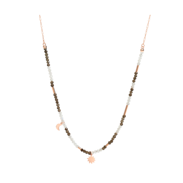 Dodo Moon & Sun necklace with pendant