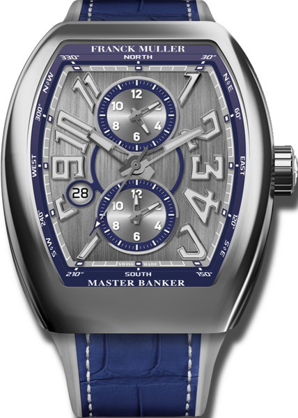 Franck Muller Vanguard Master Banker 3 time zones 53.7 x 44mm