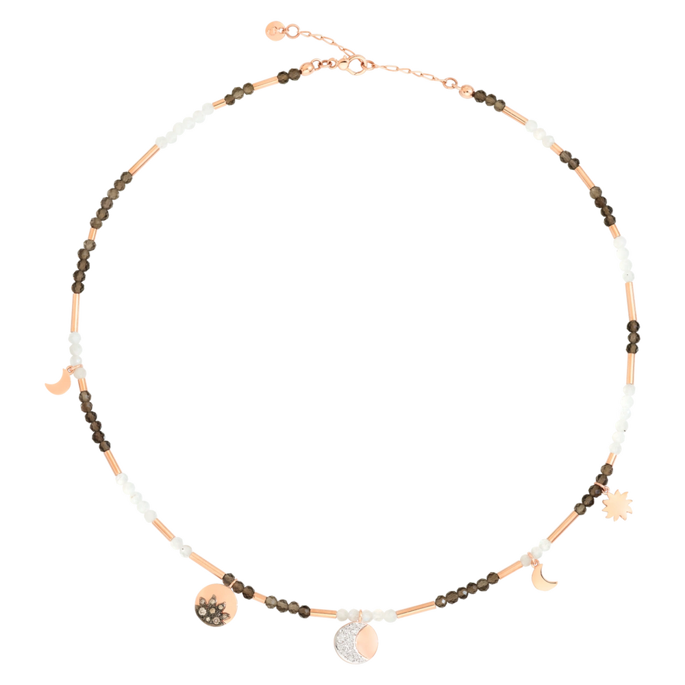 Dodo Moon & Sun necklace with pendant