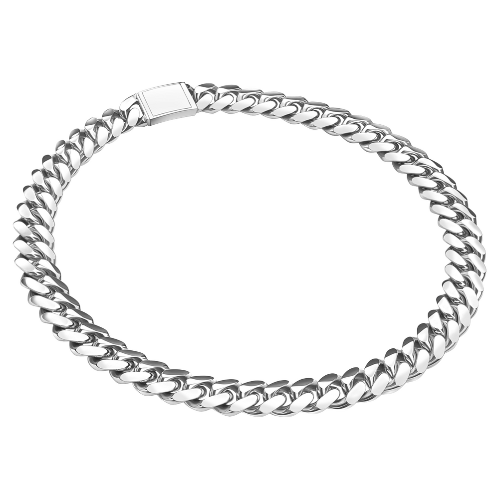 Emil Kraus Cuban Link Panzerkette oval diamantiert, 14mm