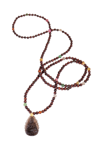 Tamara Comolli India Snake Wood Goddess Kwun Yun Necklace with Pendant
